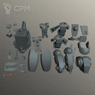 Описание картинки Боевой костюм XV104 | XV104 Riptide Battlesuit от W1L50n по цене 1 500руб | Свободный Рынок Миниатюр - СРМ