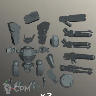 Описание картинки Боевой Костюм XV8 | XV8 Crisis Battlesuit Team от W1L50n по цене 900руб | Свободный Рынок Миниатюр - СРМ