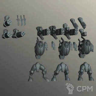 Описание картинки Боевые костюмы-невидимки XV25 | XV25 Stealth Battlesuits от W1L50n по цене 900руб | Свободный Рынок Миниатюр - СРМ