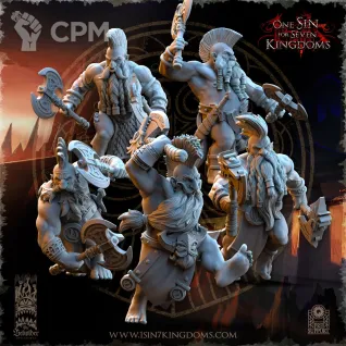 Описание картинки Slayers of Molten Core Two Axes от Naggaroth Night по цене 250руб | Свободный Рынок Миниатюр - СРМ