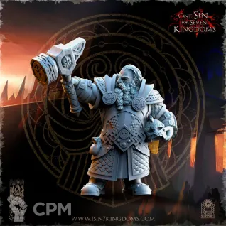 Описание картинки Olgrendrim, Dwarf hero от Naggaroth Night по цене 300руб | Свободный Рынок Миниатюр - СРМ