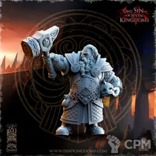 Описание картинки Olgrendrim, Dwarf hero от Naggaroth Night по цене 300руб | Свободный Рынок Миниатюр - СРМ
