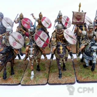 Описание картинки Greek Light Cavalry от Base 28 по цене 3 755руб | Свободный Рынок Миниатюр - СРМ