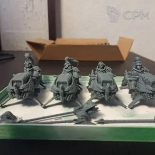 Описание картинки Vertus Praetors/Shield-captain On Dawneagle Jetbike от Жмышарня Shop по цене 300руб | Свободный Рынок Миниатюр - СРМ