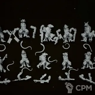 Описание картинки Набор боевых крыс для DnD 32мм от R.E.print по цене 300руб | Свободный Рынок Миниатюр - СРМ