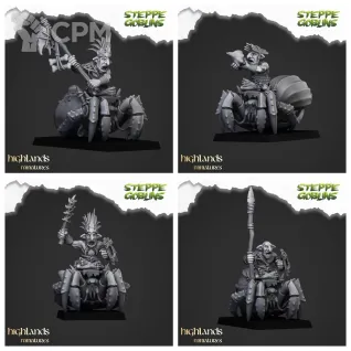 Описание картинки Mounted Coast Goblins от 3DPrintClub по цене 265руб | Свободный Рынок Миниатюр - СРМ