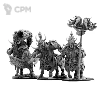 Описание картинки Chaos dwarfs - Taurukh Annointed Command Group от 3Д печать миниатюр по цене 3 123руб | Свободный Рынок Миниатюр - СРМ