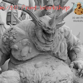 Описание картинки Ku'gath Plaguefather/Great Unclean One от Studio Cockatoo по цене 5 312руб | Свободный Рынок Миниатюр - СРМ