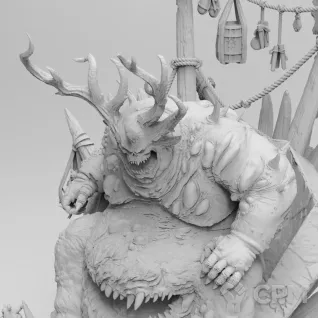 Описание картинки Ku'gath Plaguefather/Great Unclean One от Studio Cockatoo по цене 5 312руб | Свободный Рынок Миниатюр - СРМ