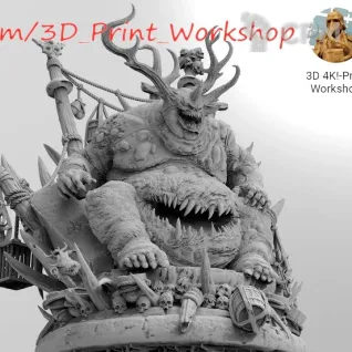 Описание картинки Ku'gath Plaguefather/Great Unclean One от Studio Cockatoo по цене 5 312руб | Свободный Рынок Миниатюр - СРМ