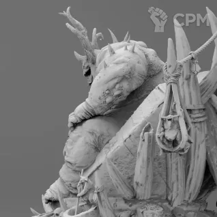 Описание картинки Ku'gath Plaguefather/Great Unclean One от Studio Cockatoo по цене 5 312руб | Свободный Рынок Миниатюр - СРМ
