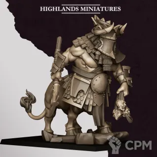 Описание картинки Kusarikku, Great Marduk Minotaur от Manufactorum76 по цене 1 500руб | Свободный Рынок Миниатюр - СРМ
