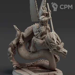 Описание картинки Dragon Cavalry от 3DPrintClub по цене 350руб | Свободный Рынок Миниатюр - СРМ