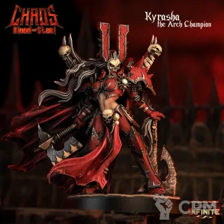 Описание картинки Kyrasha, the Arch Champion от Troster по цене 350руб | Свободный Рынок Миниатюр - СРМ