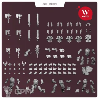 Описание картинки Комплект миниатюр Skullraisers' Crimson Fury Bundle от Артель W по цене 6 200руб | Свободный Рынок Миниатюр - СРМ