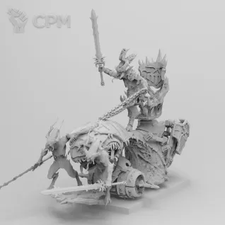 Описание картинки Rendmaster on blood throne от WastelandMiniatures по цене 1 750руб | Свободный Рынок Миниатюр - СРМ