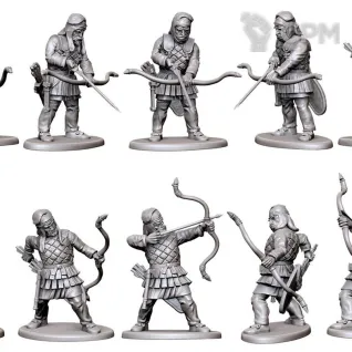 Описание картинки Persian Armoured Archers от Base 28 по цене 2 844руб | Свободный Рынок Миниатюр - СРМ