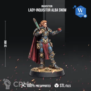 Описание картинки Lady-Inquisitor-Alba-Snow от WebWay 3D по цене 400руб | Свободный Рынок Миниатюр - СРМ