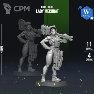 Описание картинки Lady Mechbat от WebWay 3D по цене 300руб | Свободный Рынок Миниатюр - СРМ