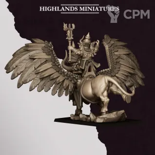 Описание картинки Great Sorcerer of Marduk on Lamassu от Manufactorum76 по цене 2 700руб | Свободный Рынок Миниатюр - СРМ