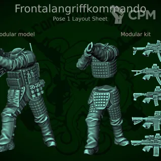 Описание картинки Frontalangriffkommando от Manufactorum76 по цене 320руб | Свободный Рынок Миниатюр - СРМ