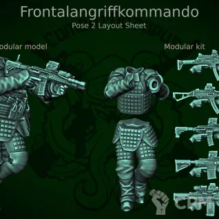 Описание картинки Frontalangriffkommando от Manufactorum76 по цене 320руб | Свободный Рынок Миниатюр - СРМ
