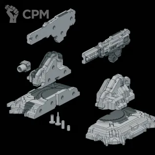 Описание картинки Орбитальное орудие (ПВО) от Dwarf Pirate Foundry по цене 600руб | Свободный Рынок Миниатюр - СРМ