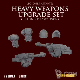 Описание картинки Legiones Astartes Heavy Weapons Upgrade Set Lascannons Onehanded от ForgeNight по цене 550руб | Свободный Рынок Миниатюр - СРМ