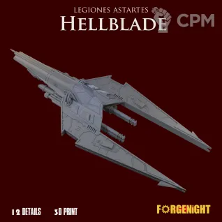 Описание картинки Legiones Astartes Hellblade Aircraft от ForgeNight по цене 3 500руб | Свободный Рынок Миниатюр - СРМ
