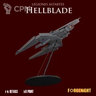 Описание картинки Legiones Astartes Hellblade Aircraft от ForgeNight по цене 3 500руб | Свободный Рынок Миниатюр - СРМ