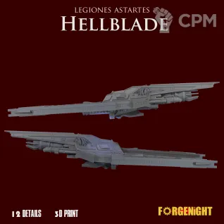 Описание картинки Legiones Astartes Hellblade Aircraft от ForgeNight по цене 3 500руб | Свободный Рынок Миниатюр - СРМ