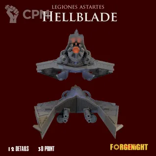 Описание картинки Legiones Astartes Hellblade Aircraft от ForgeNight по цене 3 500руб | Свободный Рынок Миниатюр - СРМ