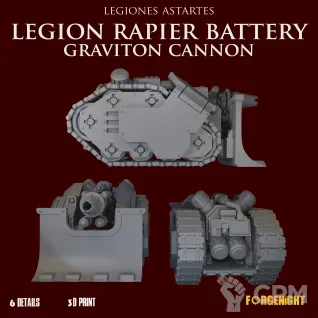 Описание картинки Legiones Astartes Legion Rapier Battery Graviton cannon от ForgeNight по цене 1 250руб | Свободный Рынок Миниатюр - СРМ