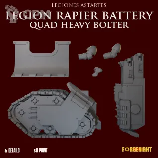 Описание картинки Legiones Astartes Legion Rapier Battery Quad Heavy Bolter от ForgeNight по цене 1 250руб | Свободный Рынок Миниатюр - СРМ
