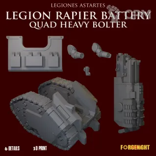 Описание картинки Legiones Astartes Legion Rapier Battery Quad Heavy Bolter от ForgeNight по цене 1 250руб | Свободный Рынок Миниатюр - СРМ