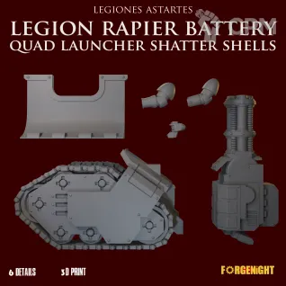 Описание картинки Legiones Astartes Legion Rapier Battery Quad launcher Shatter Shells от ForgeNight по цене 1 250руб | Свободный Рынок Миниатюр - СРМ