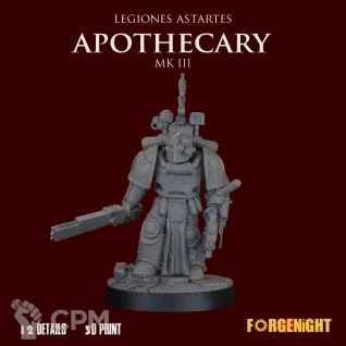 Описание картинки Legiones Astartes MK III Apothecary от ForgeNight по цене 500руб | Свободный Рынок Миниатюр - СРМ