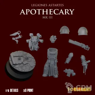 Описание картинки Legiones Astartes MK III Apothecary от ForgeNight по цене 500руб | Свободный Рынок Миниатюр - СРМ