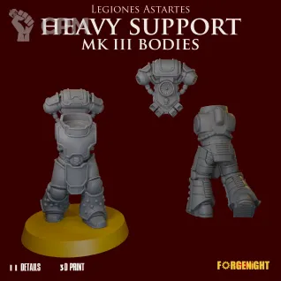 Описание картинки Legiones Astartes MK III Heavy Support Bodies от ForgeNight по цене 600руб | Свободный Рынок Миниатюр - СРМ