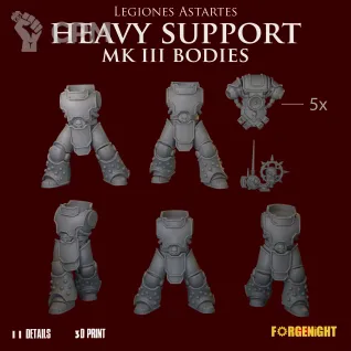 Описание картинки Legiones Astartes MK III Heavy Support Bodies от ForgeNight по цене 600руб | Свободный Рынок Миниатюр - СРМ