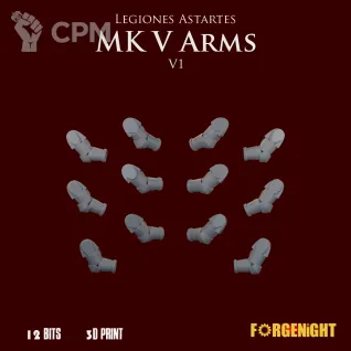 Описание картинки Legiones Astartes MK V Arms V1 от ForgeNight по цене 180руб | Свободный Рынок Миниатюр - СРМ