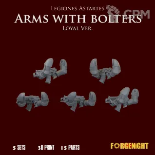 Описание картинки Legiones Astartes MK V Loyal Arms with bolters от ForgeNight по цене 260руб | Свободный Рынок Миниатюр - СРМ