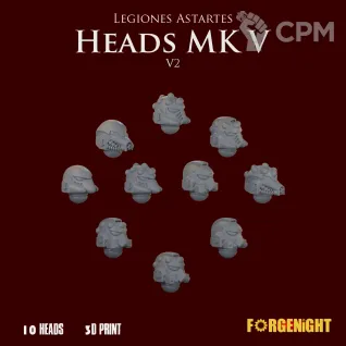 Описание картинки Legiones Astartes Heads MK VI V2 от ForgeNight по цене 350руб | Свободный Рынок Миниатюр - СРМ