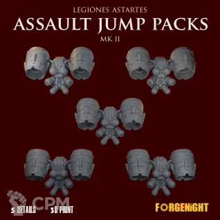 Описание картинки Legiones Astartes MkII Assault Squad Jump packs от ForgeNight по цене 350руб | Свободный Рынок Миниатюр - СРМ
