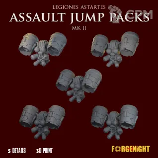 Описание картинки Legiones Astartes MkII Assault Squad Jump packs от ForgeNight по цене 350руб | Свободный Рынок Миниатюр - СРМ