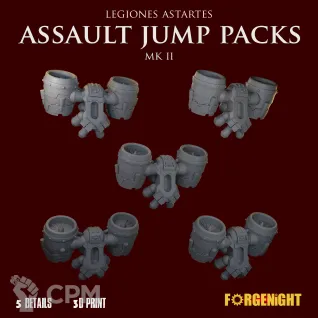 Описание картинки Legiones Astartes MkII Assault Squad Jump packs от ForgeNight по цене 350руб | Свободный Рынок Миниатюр - СРМ