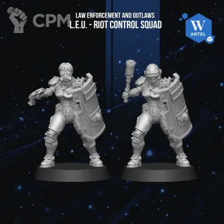 Описание картинки L.E.U. Riot Control Squad/Palanite Enforcer (Альт) от WebWay 3D по цене 2 700руб | Свободный Рынок Миниатюр - СРМ
