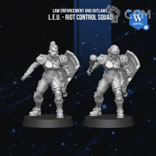 Описание картинки L.E.U. Riot Control Squad/Palanite Enforcer (Альт) от WebWay 3D по цене 2 700руб | Свободный Рынок Миниатюр - СРМ
