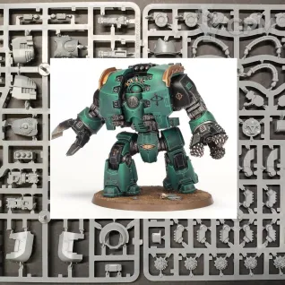 Описание картинки Leviathan Siege Dreadnought with Claw &amp; Drill Weapons + Decals от Bernadotte по цене 4 500руб | Свободный Рынок Миниатюр - СРМ