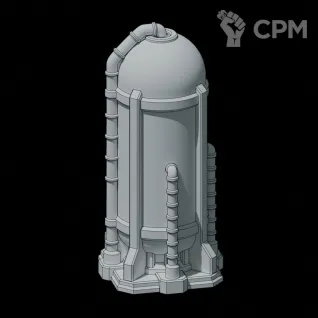 Описание картинки Компрессорная башня от Dwarf Pirate Foundry по цене 80руб | Свободный Рынок Миниатюр - СРМ
